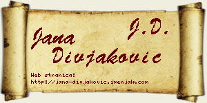 Jana Divjaković vizit kartica